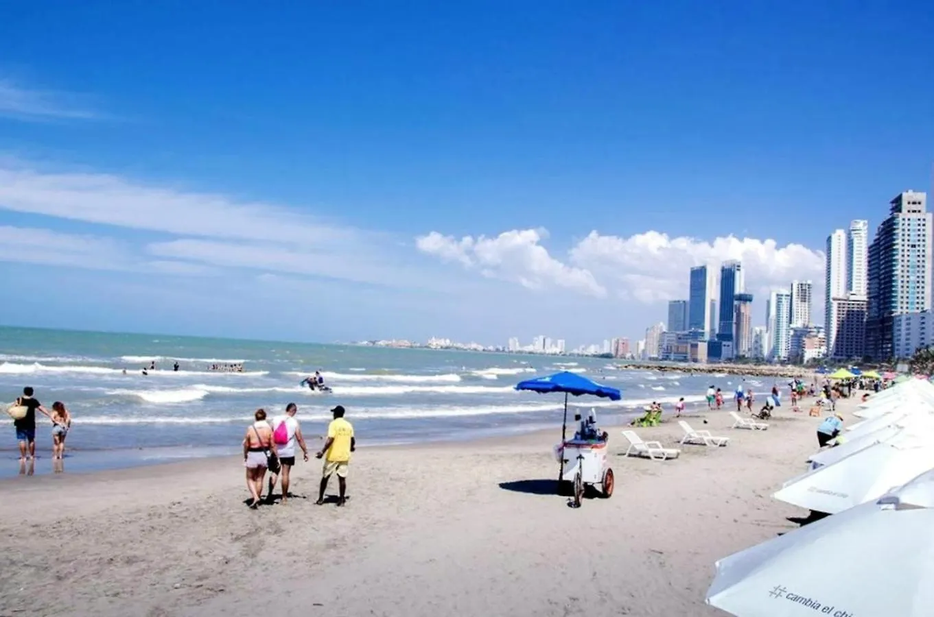 De Frente Al Mar Palmetto Beach Cartagena Kolombiya